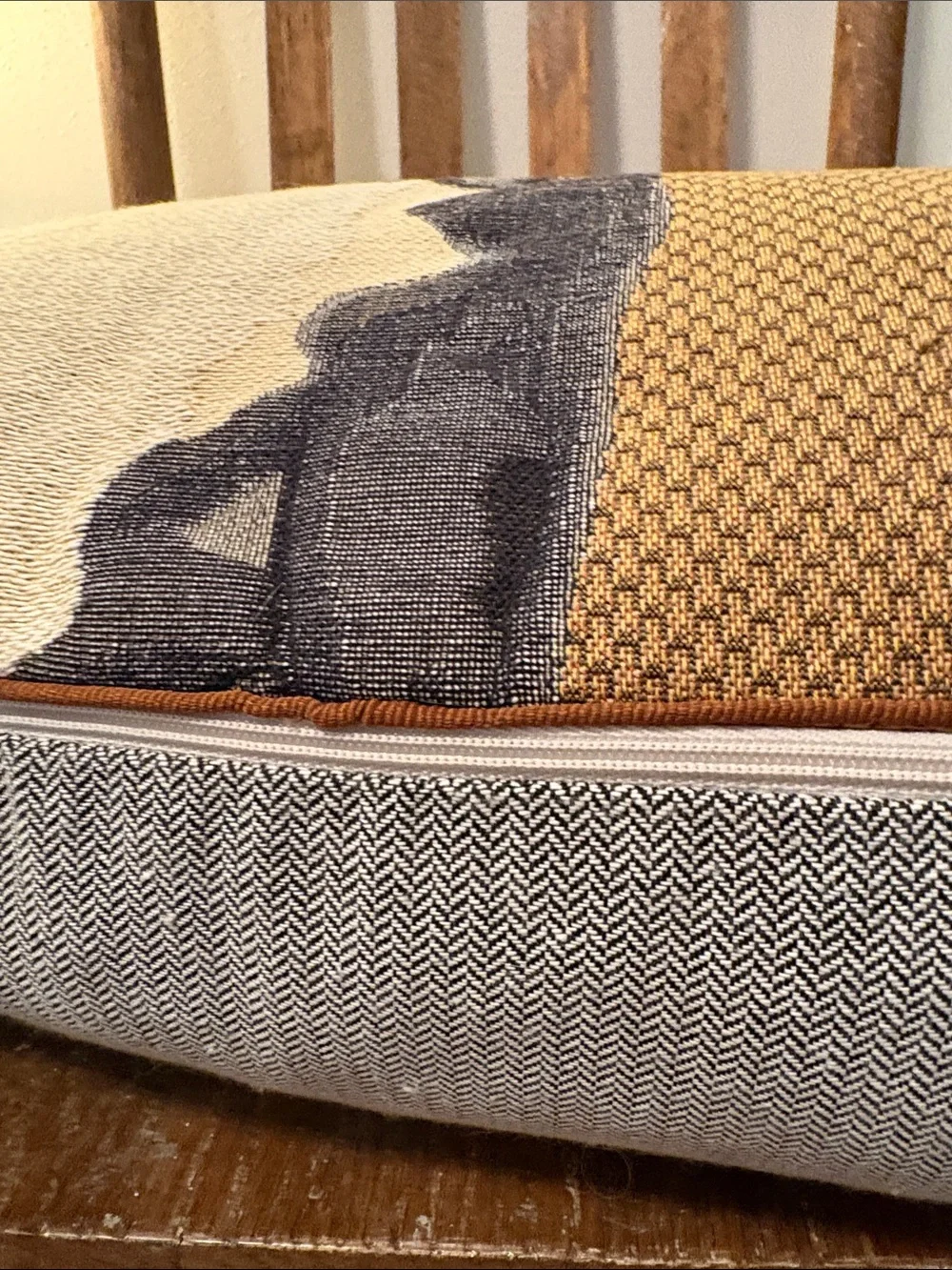 IOSIS Paris Dog tapestry decorative pillow with down cushion. 17 x 17 inches